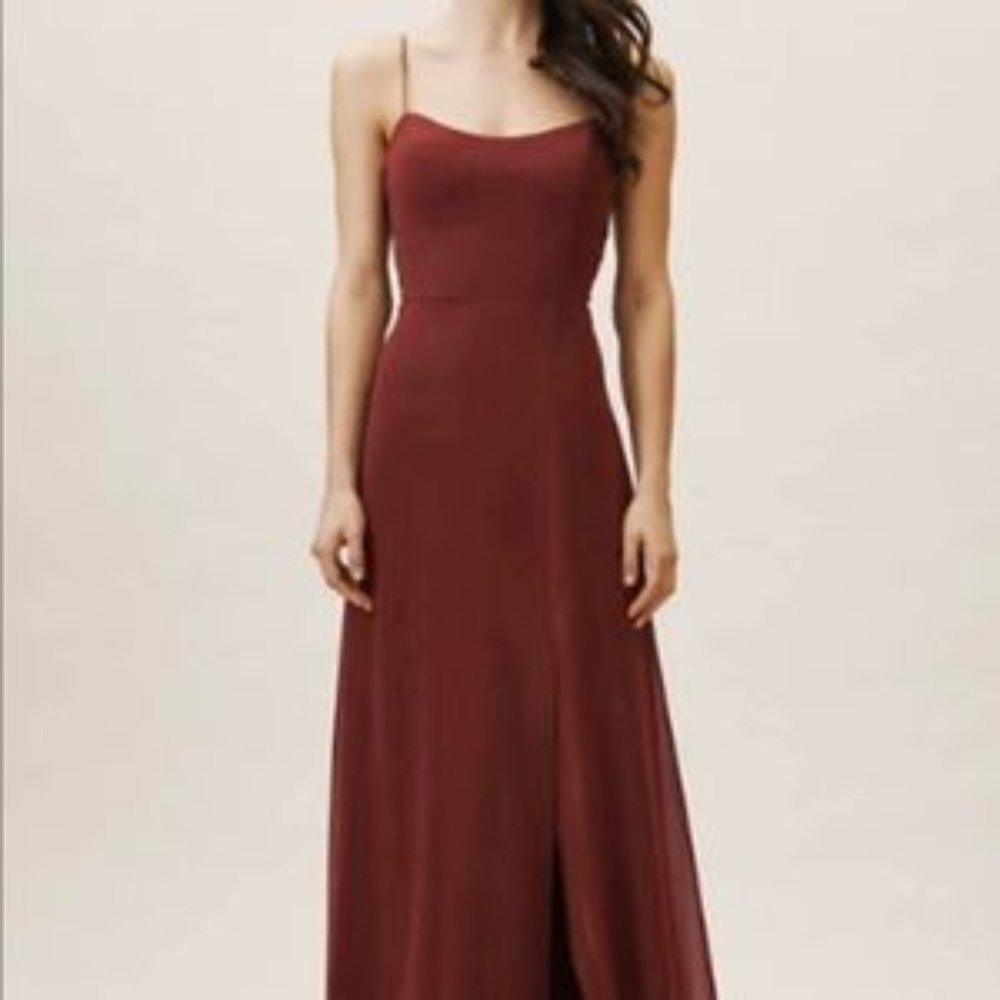 Jenny Yoo Kiara Bridesmaid Dress in Hibiscus